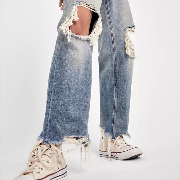 We The Free Maggie Mid-Rise Straight-Leg Jeans 27 - Picture 2 of 12